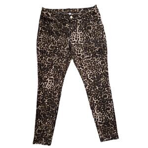 Jennifer Lopez Leopard Print Skinny Jeans -Size 12 Stretchy Party Cheetah